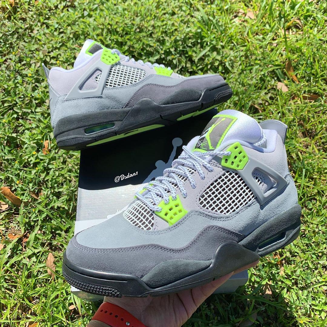 grey & green jordans