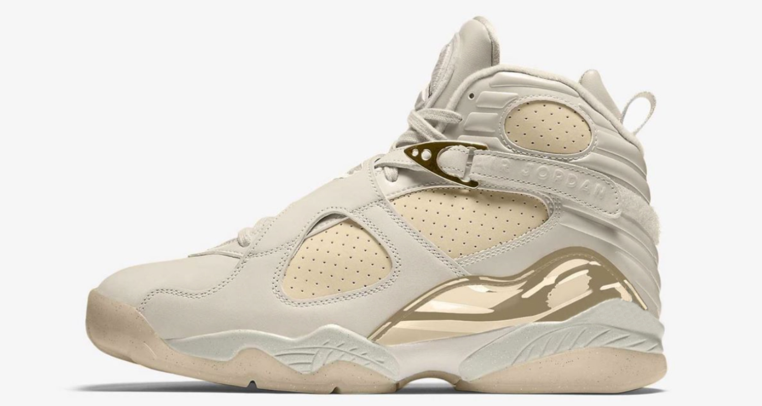 jordan 8 white and gold