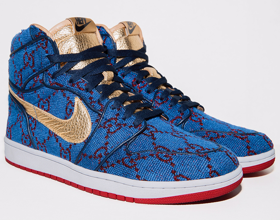 Custom Air Jordan 1 Goes Full Gucci Nice Kicks Custom Air Jordan 1 Goes Full Gucci Nice Kicks