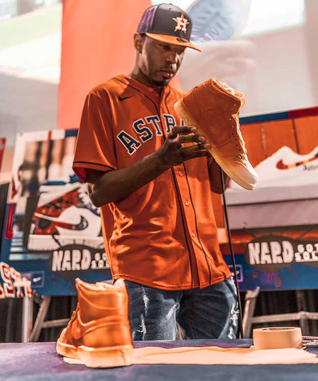 Houston Astros Debut Nike Uniforms with Local Customizer Nard Got Sole