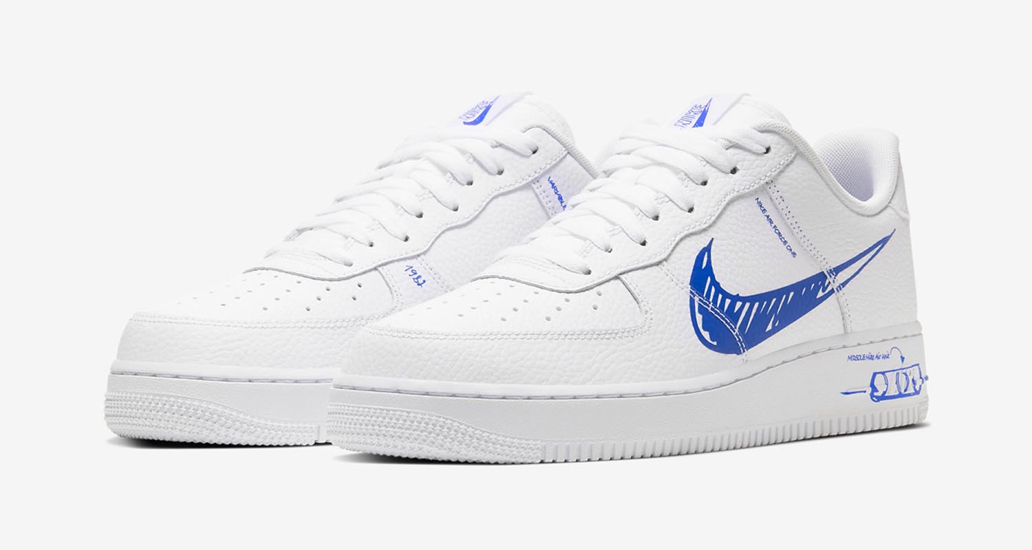 air force 1 drawn on