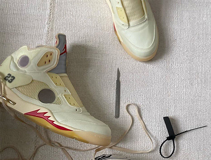 Jordán 5 off white cheap