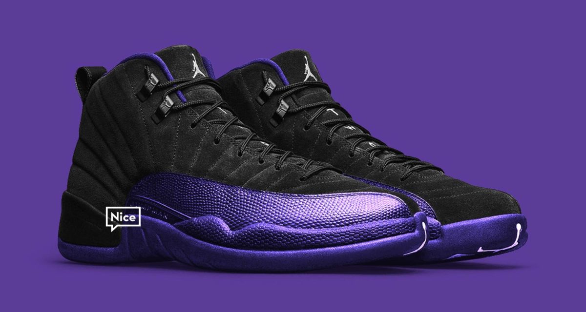 jordan 12 black and purple