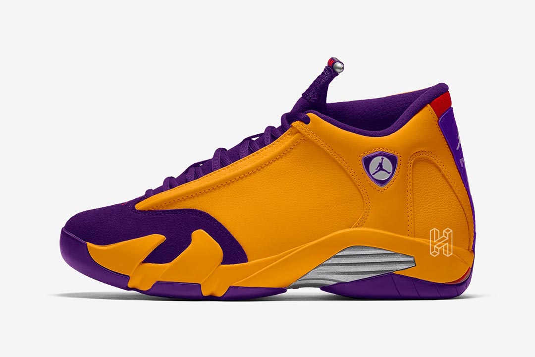 purple and gold jordans