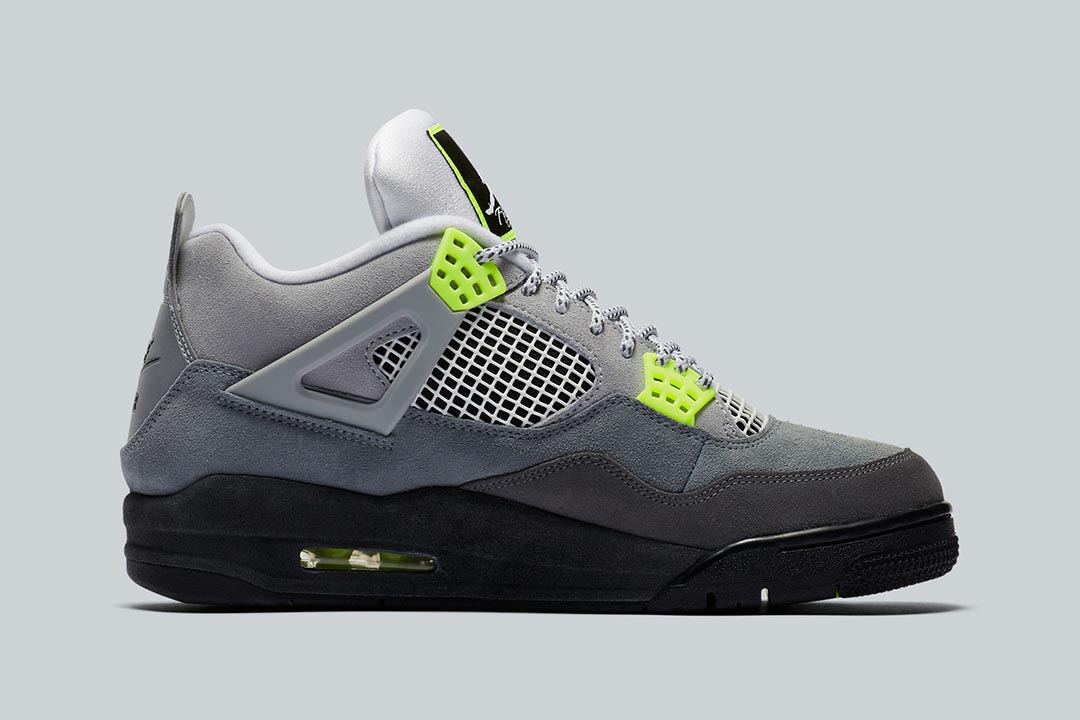 jordan 4 grey lime green