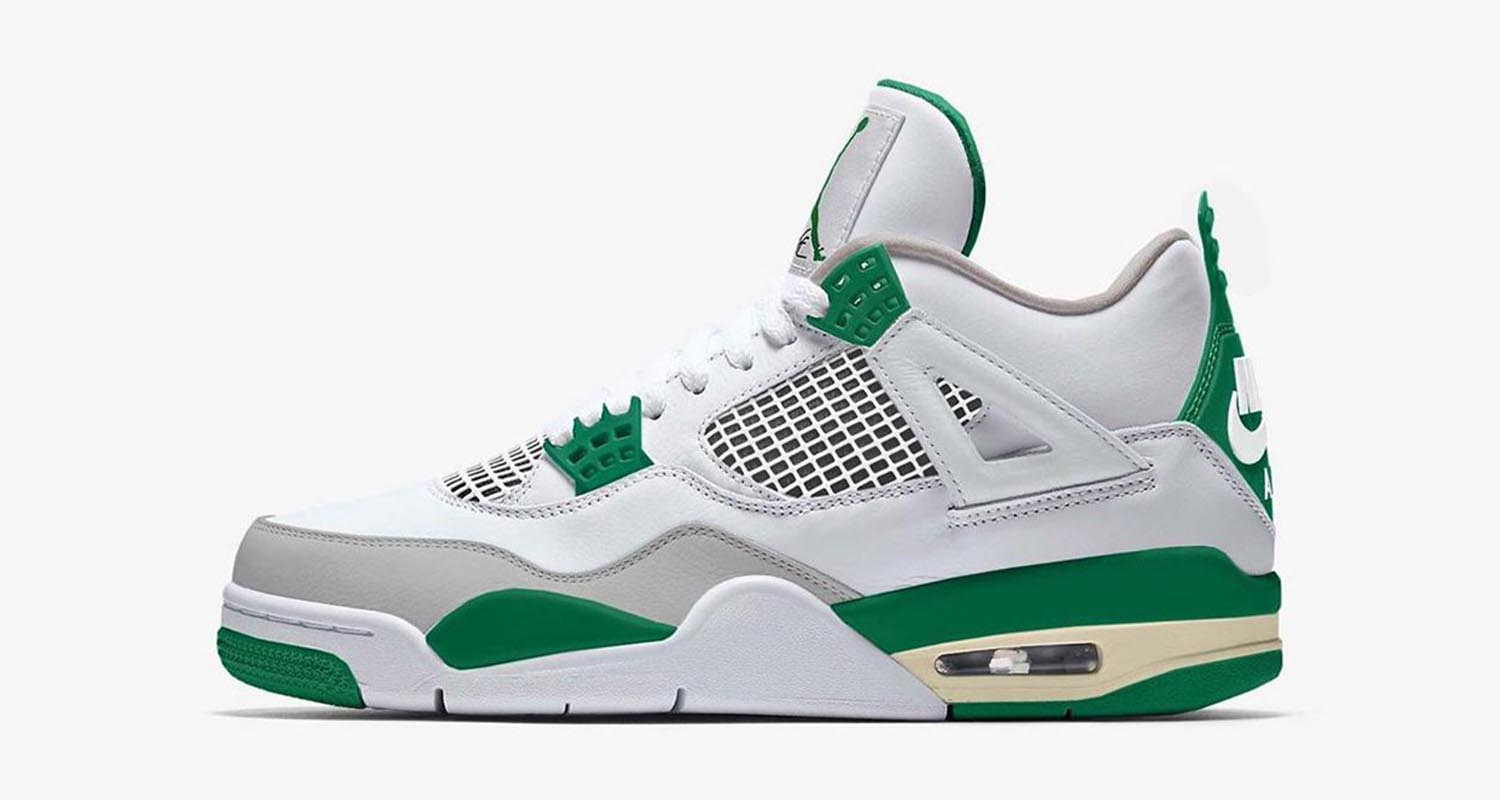 grey and green jordan 4