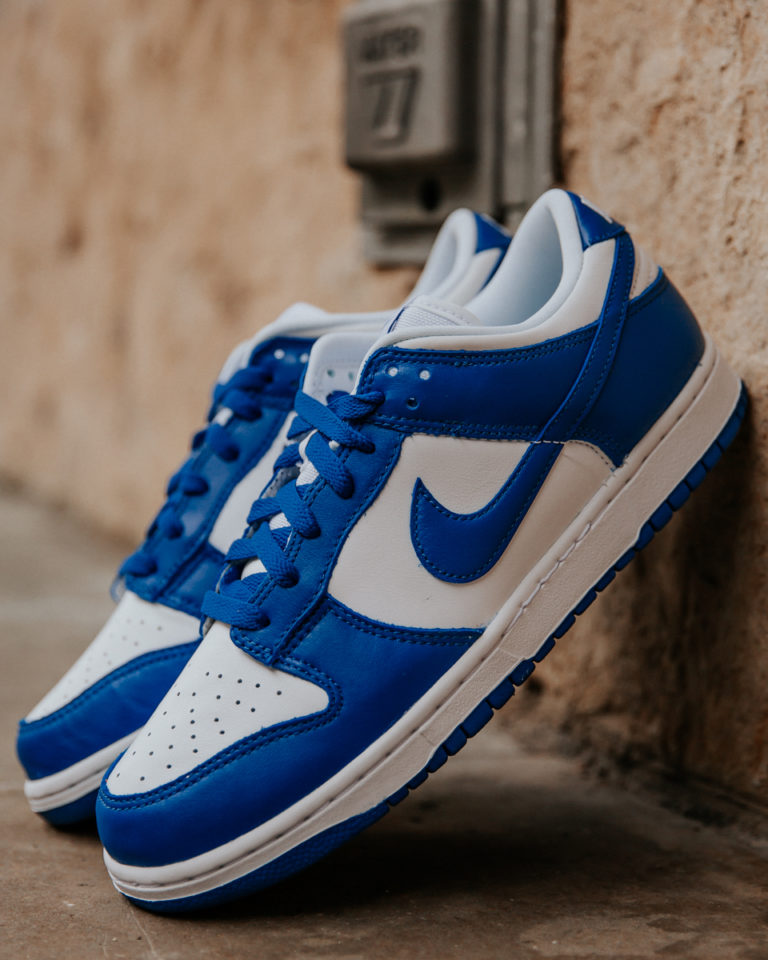 nike cortez blue and black