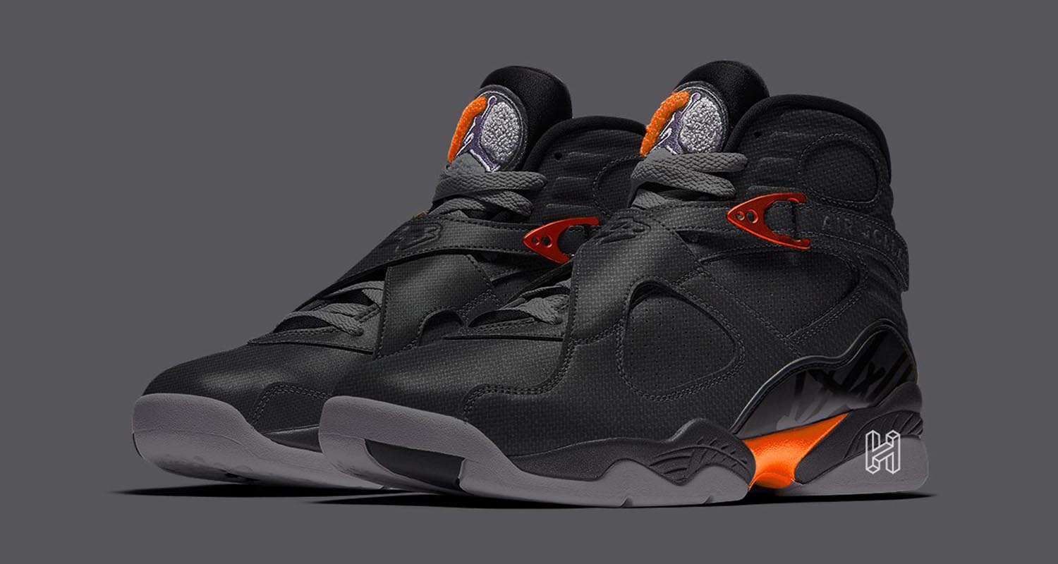 orange white and grey jordan 8