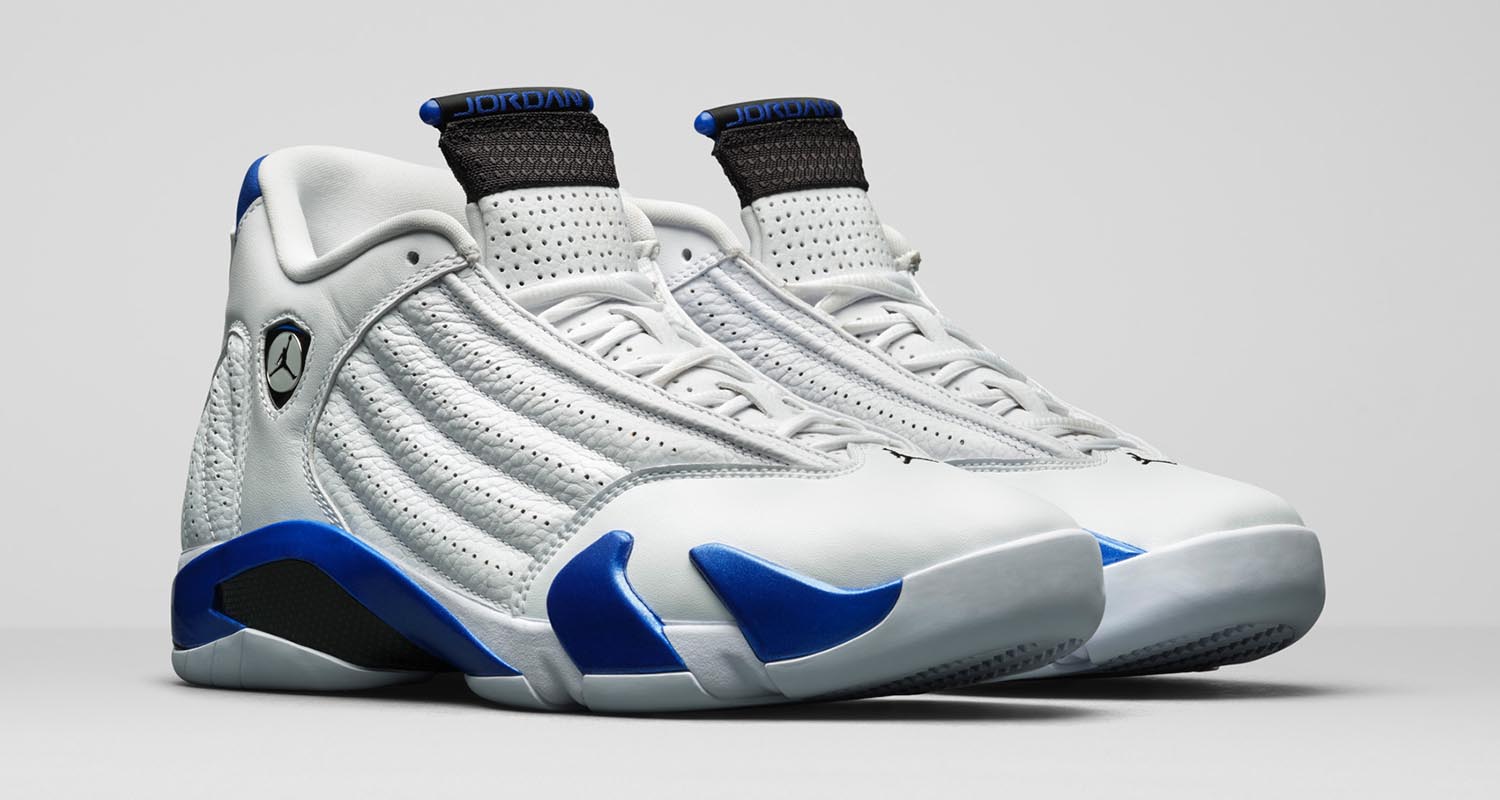 jordan 14 white blue