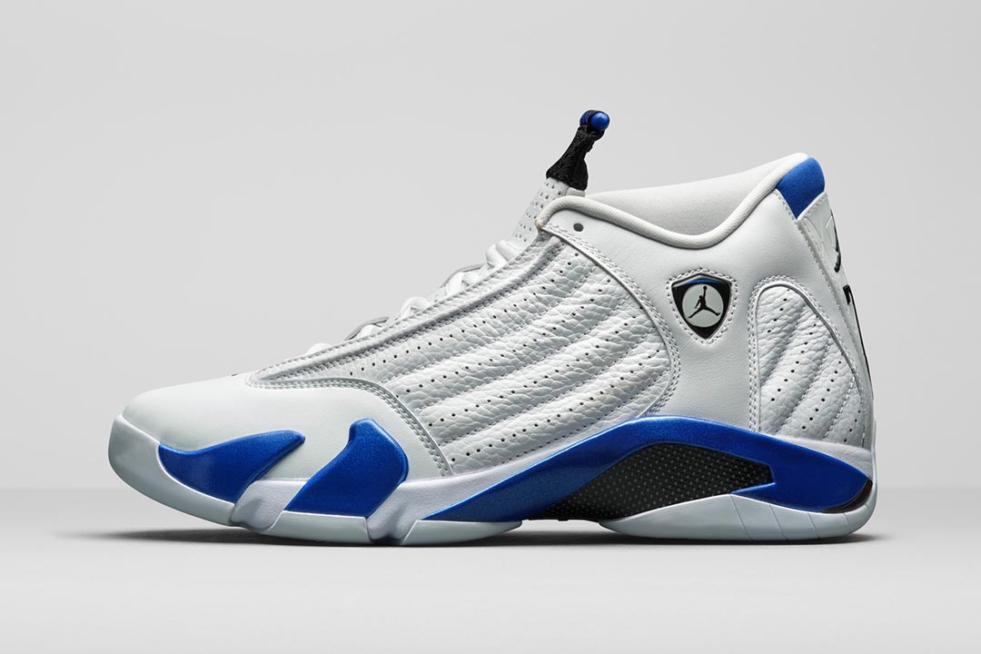 jordan 14 blue and white