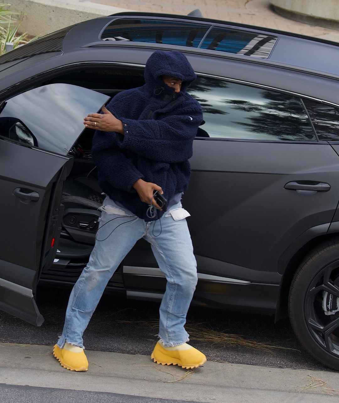 Kanye Wearing adidas Yeezy Season 8 Boots