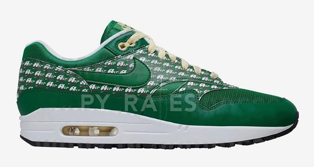 lead nike air max 1 pine green powerwall lemonade