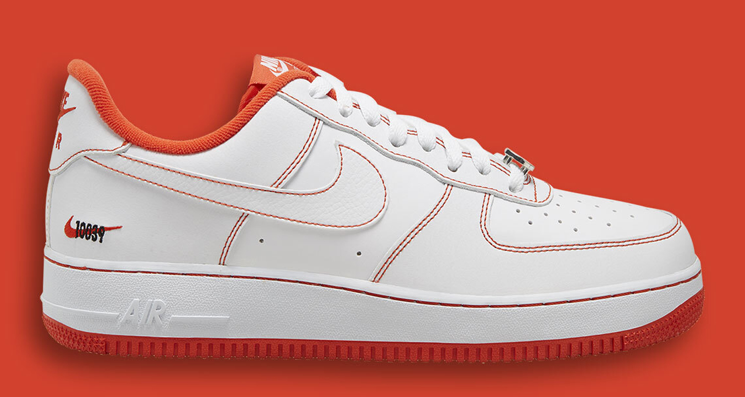 Nike Air Force 1 Low Lazer Orange Swoosh - These Air Force consist of a  white, cream and orange colourway!😍