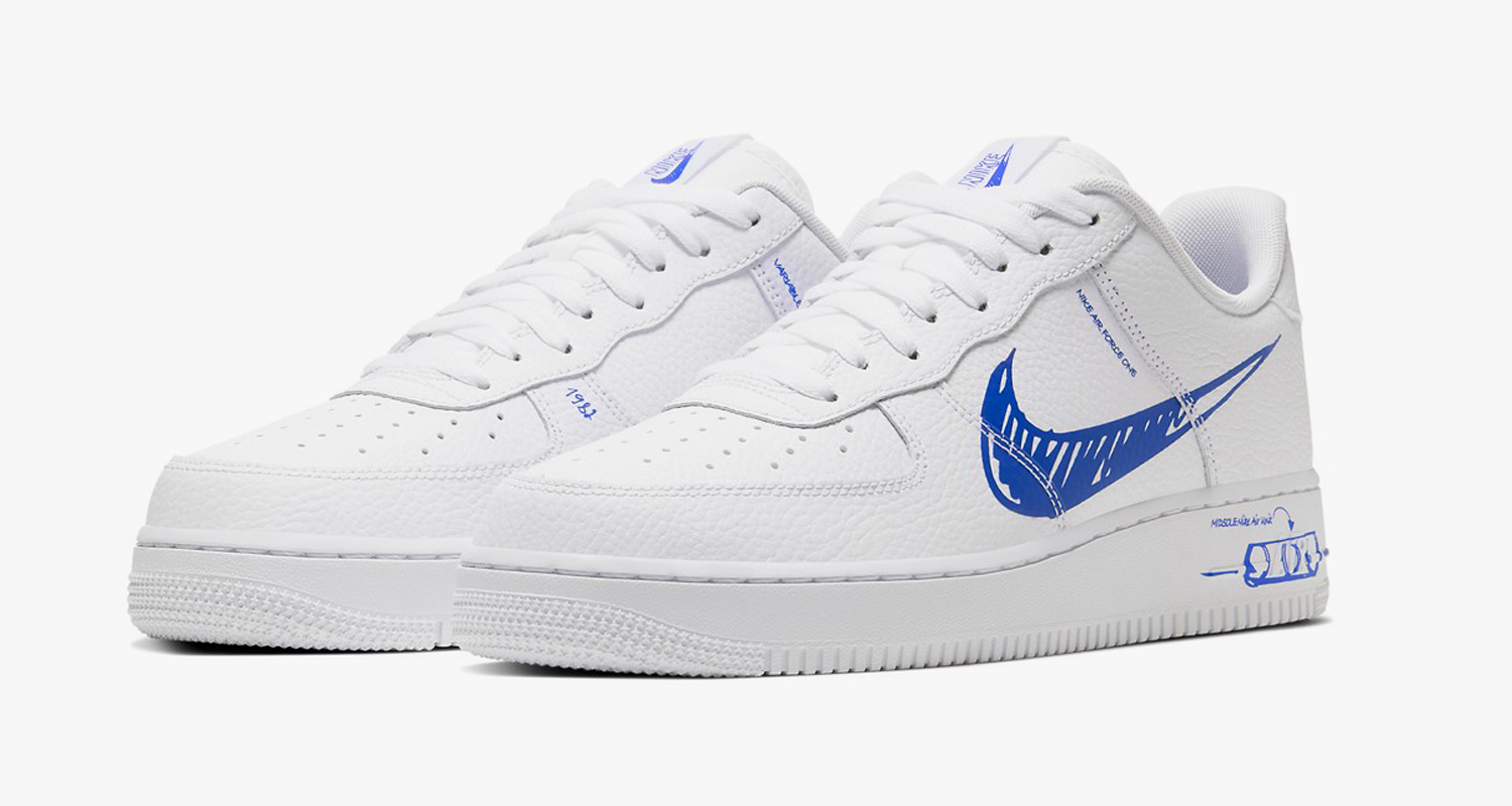 af1 blue and white