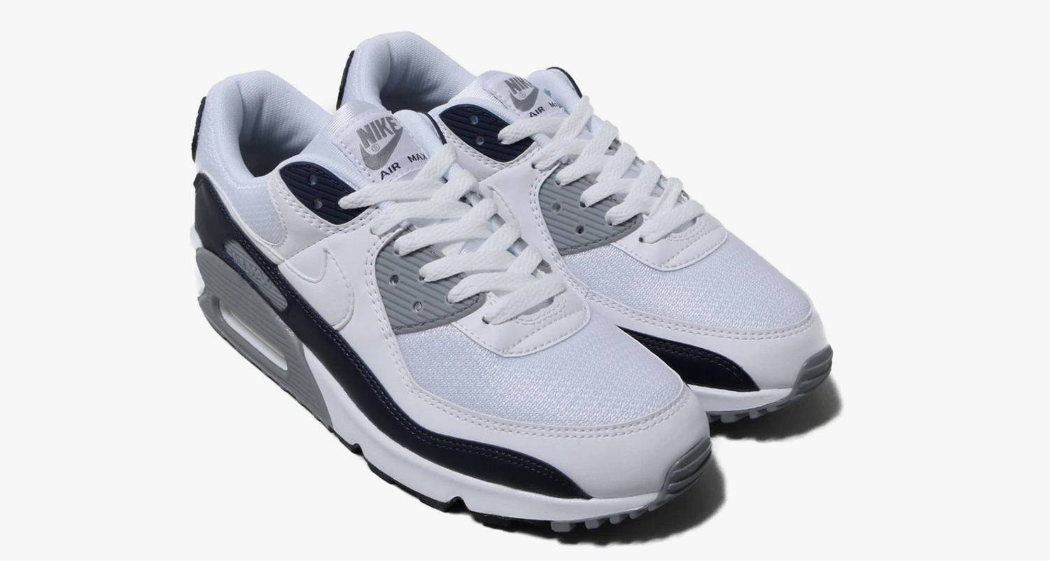 nike air max 90 white & particle grey