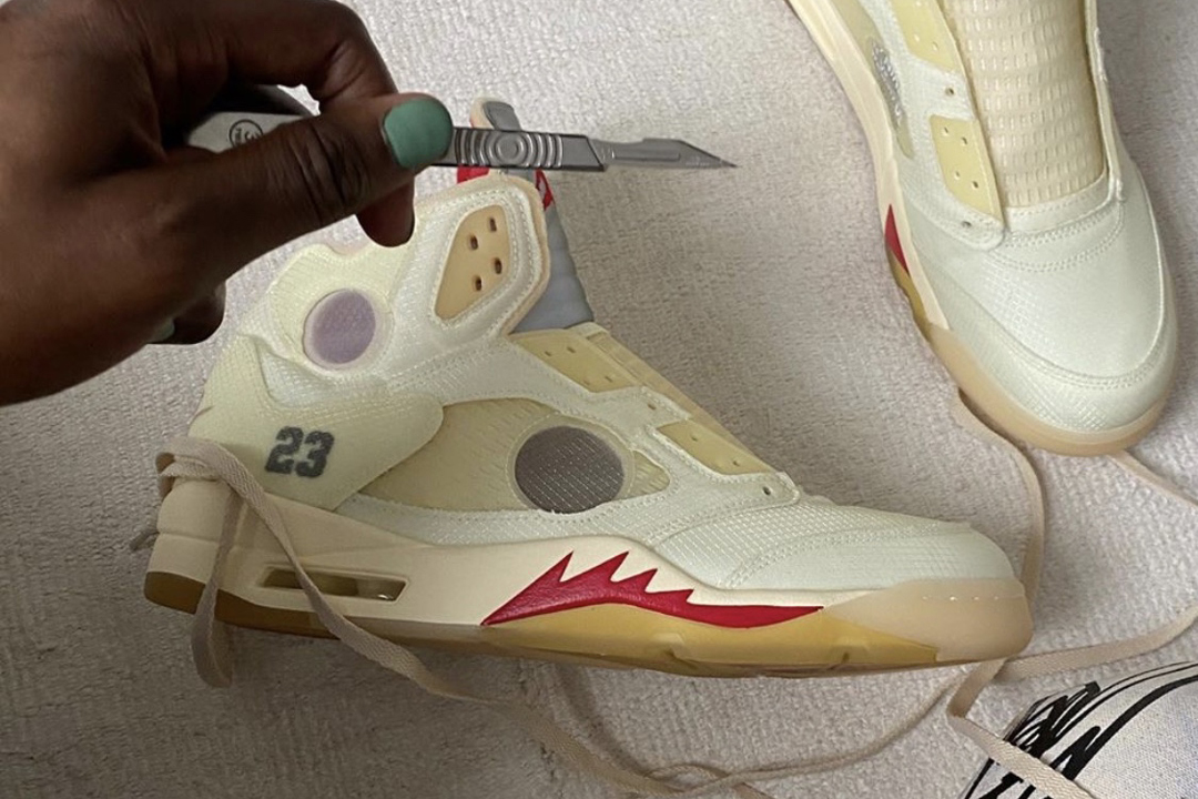 Off White x Air Jordan 5 Sail CT8480 100 Release Date Nice Kicks