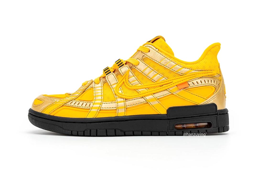 Off-White x Nike Air Rubber Dunk "University Gold" CU6015-700