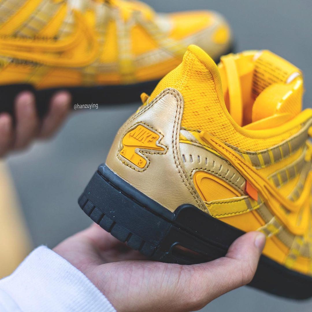 Off-White x Nike Air Rubber Dunk "University Gold" CU6015-700