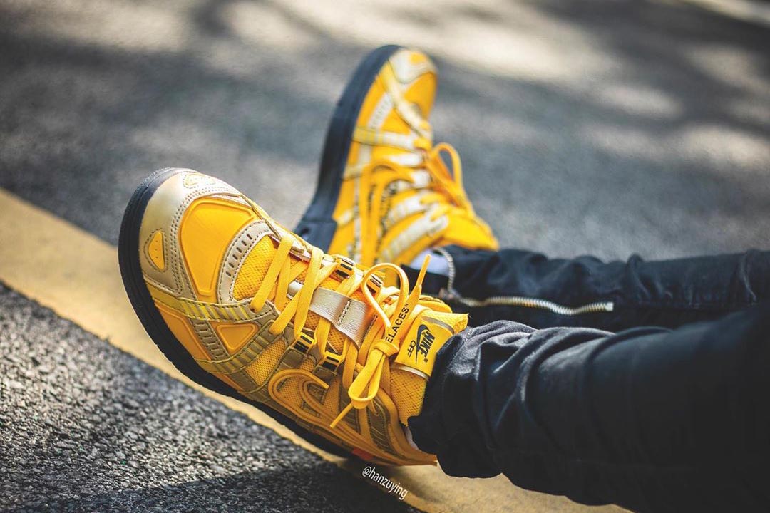 Off-White x Nike Air Rubber Dunk "University Gold" CU6015-700