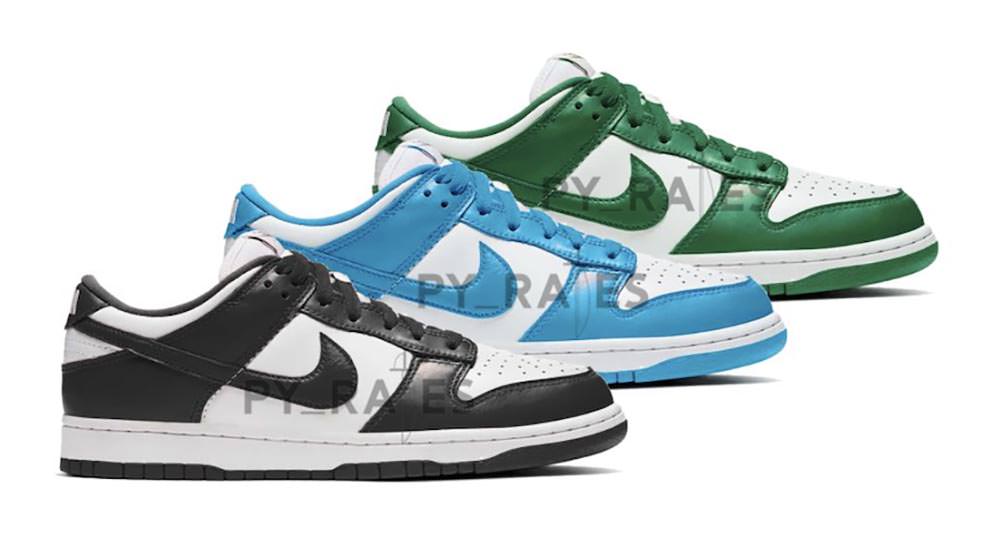 nike dunks all colors