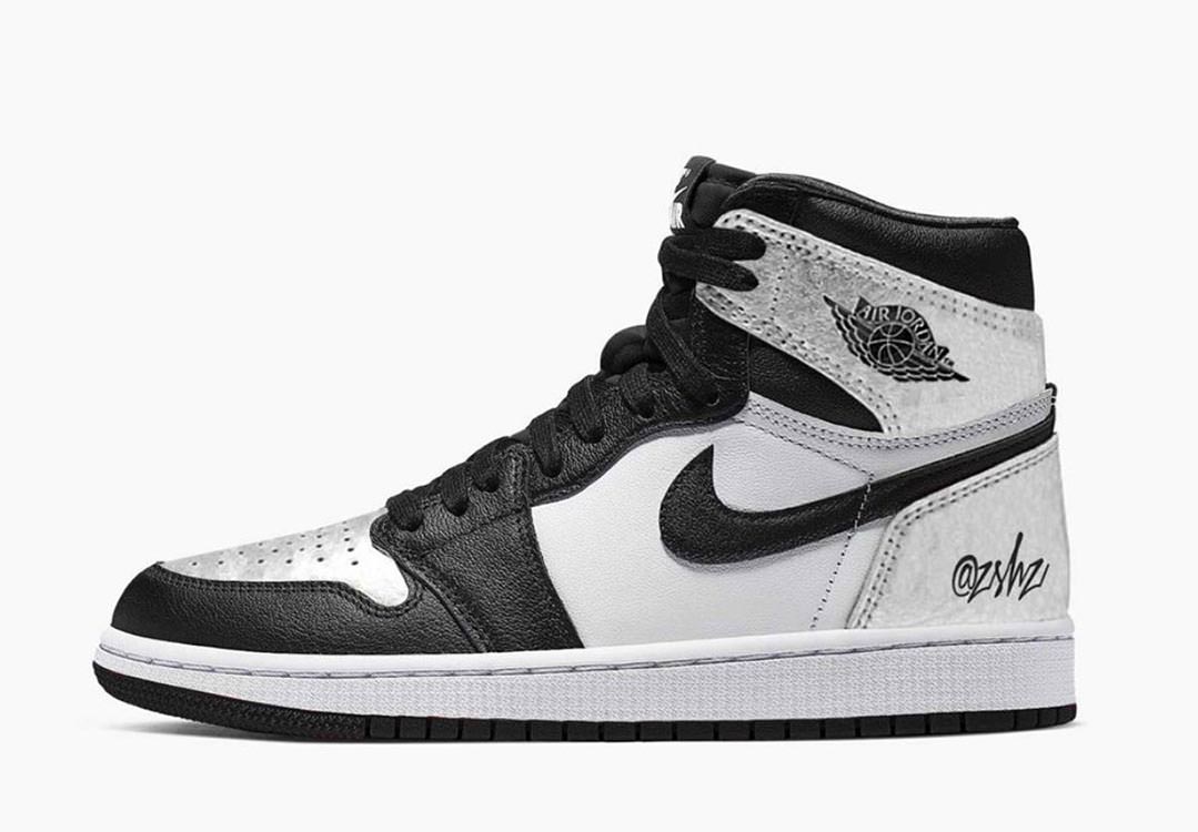 jordan 1 silver and black