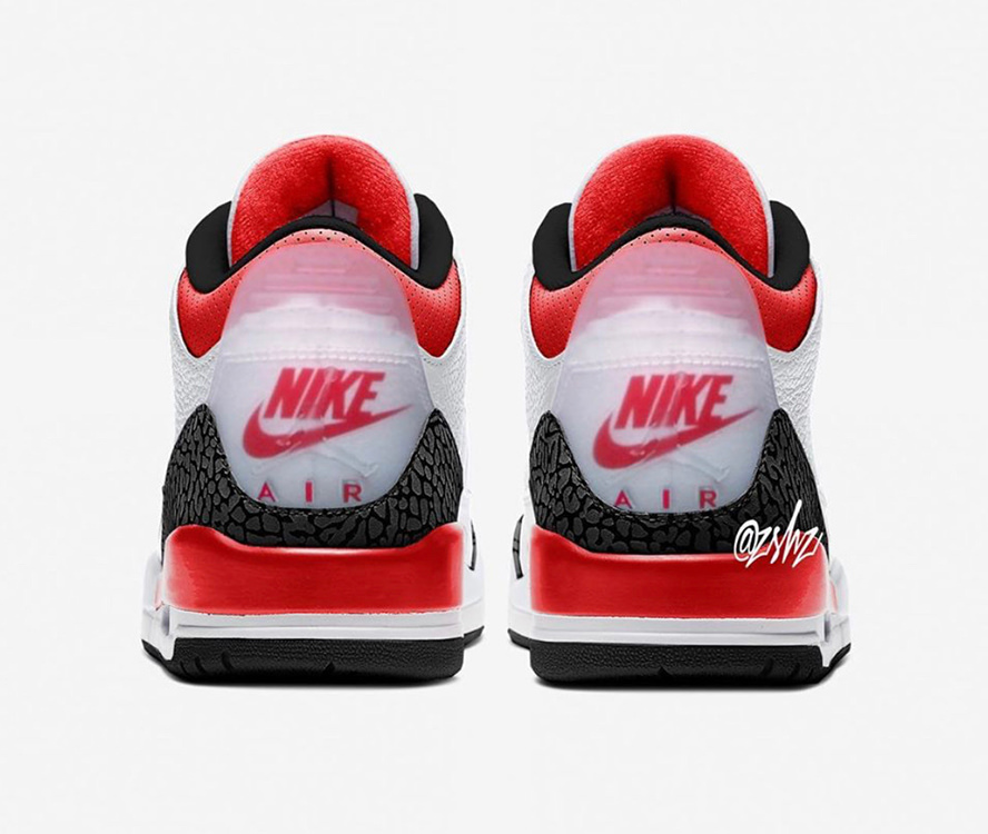 jordan 3 red white black