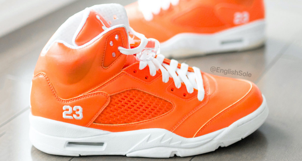 orange jordan 5