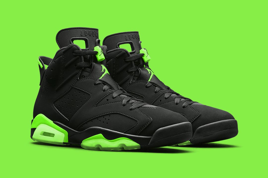 jordan shoes black and green