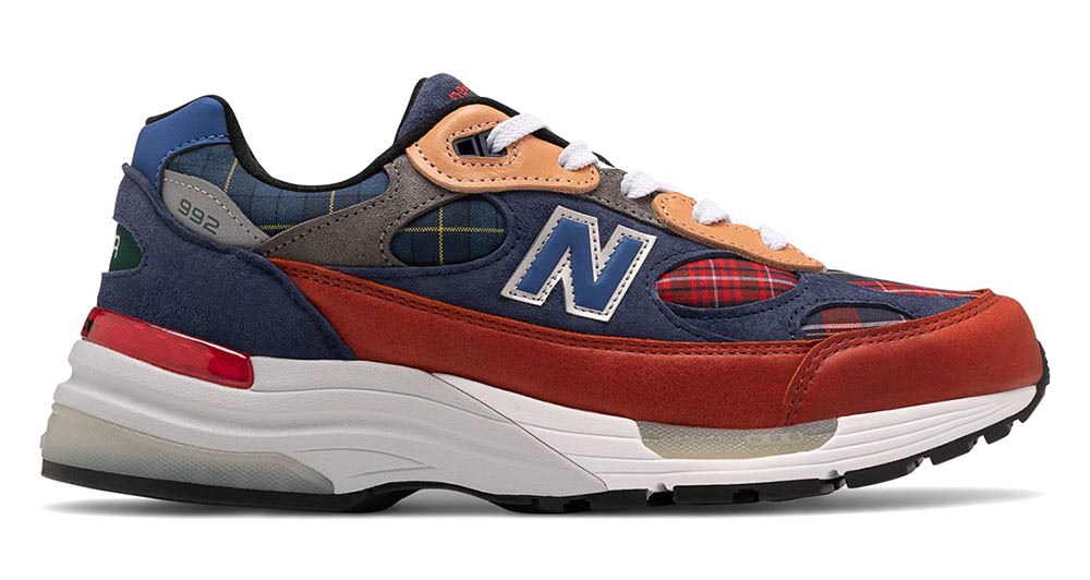 New balance plaid hot sale