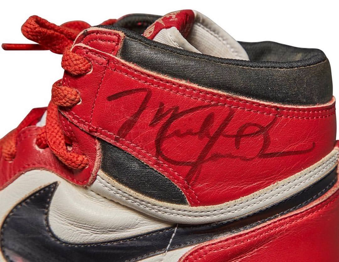 Game Worn and Autographed Air Jordan 1 Chicago Sold for 560 000 at Auction Nice Kicks