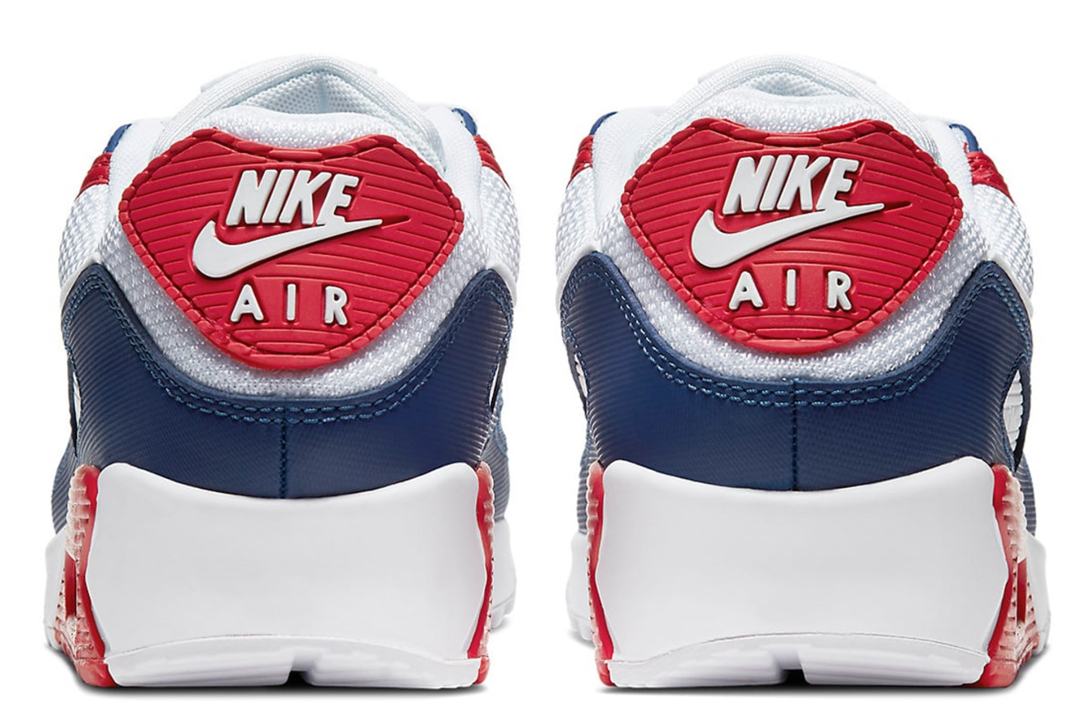 Red white blue air max 90 hotsell