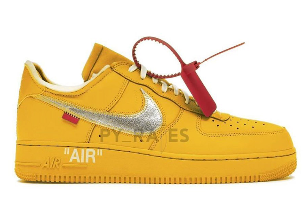 Off white x nike deals air force 1 yellow