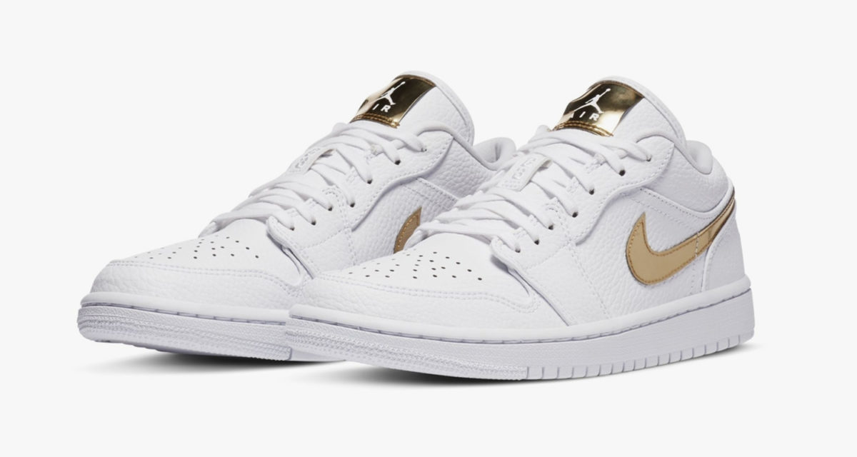 Air Jordan 1 Low Se Wmns White Metallic Gold Release Date Nice Kicks