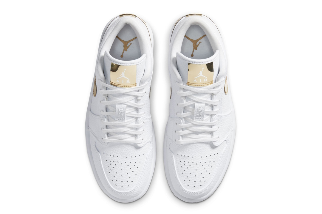 white and gold air jordans