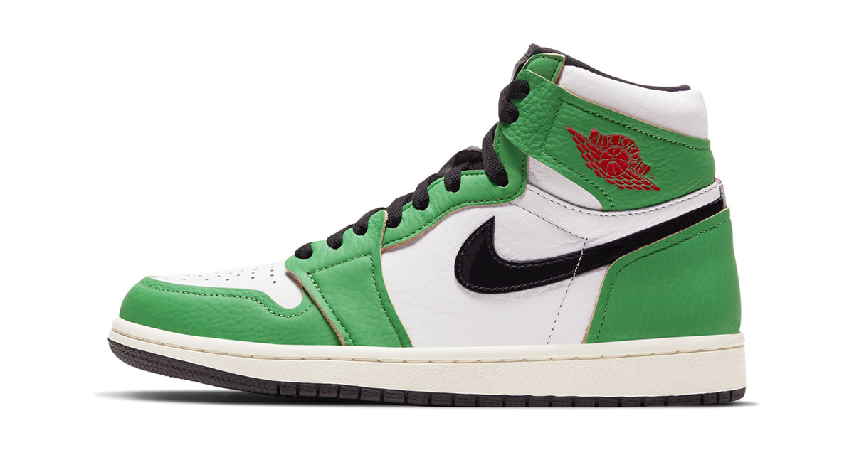 green red and white jordan 1