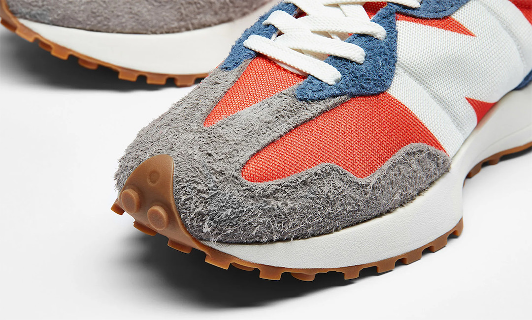 New balance grey orange blue hot sale