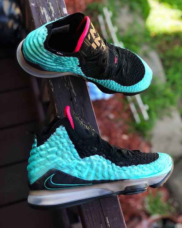 Lebron 15 south beach store custom