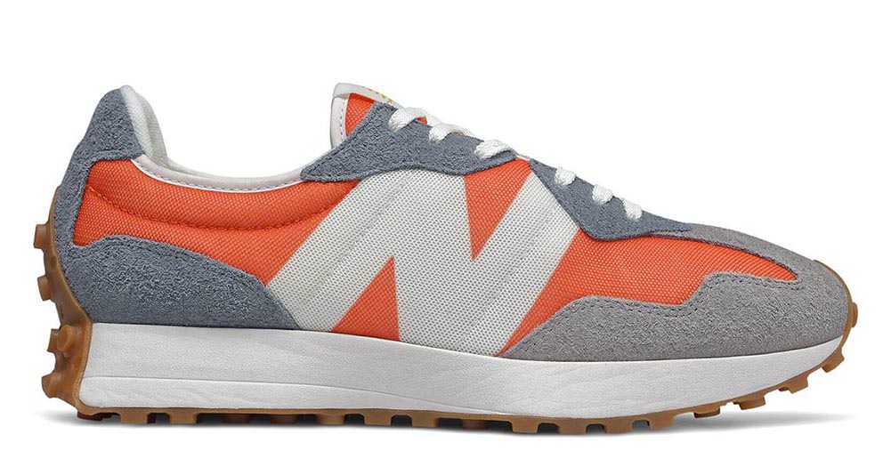 new balance grey and orange