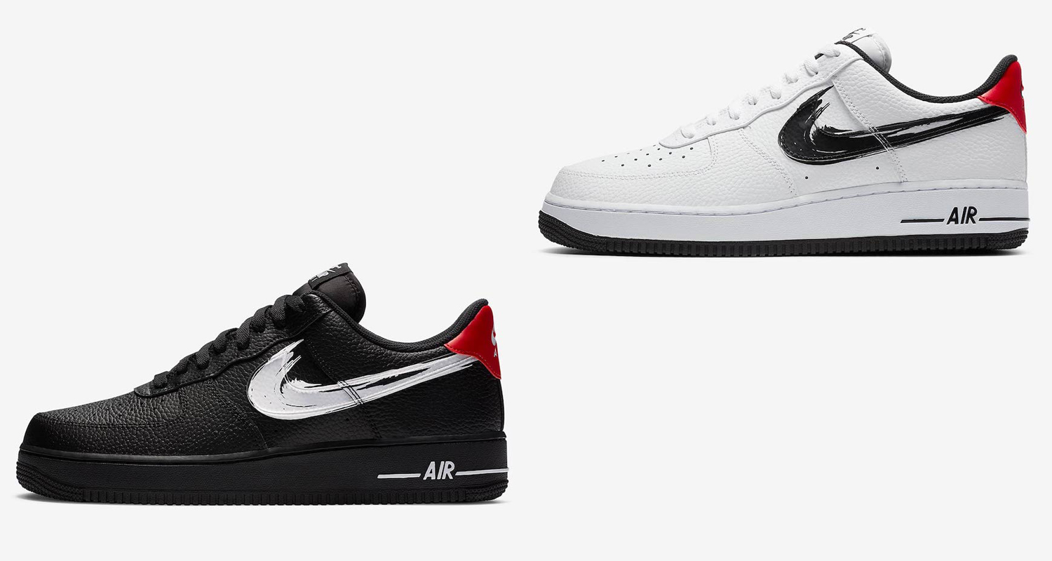 nike air force 1 low with black swoosh