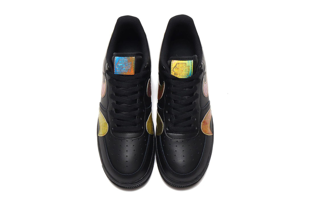 BUY Nike Air Force 1 Low Misplaced Swooshes Black Multicolor