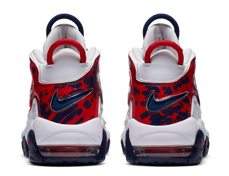 nike air uptempo red white blue