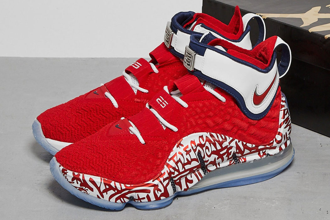 nike lebron 17 graffiti red