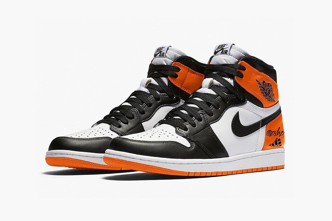 black and orange jordan 1 shattered backboard