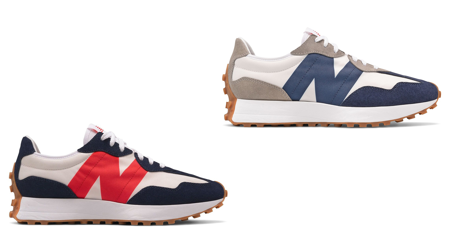 navy blue and white new balance