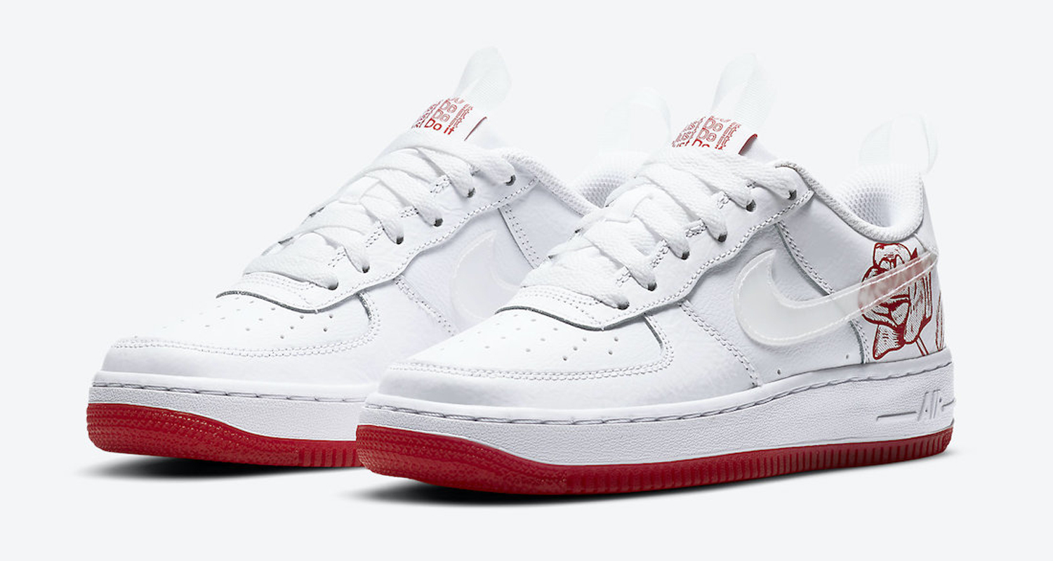 air force ones white and red