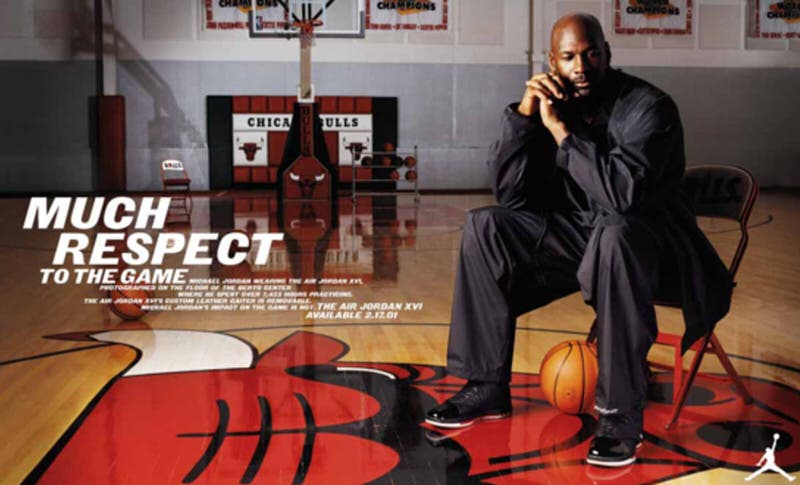 Air Jordan 16 Much Respect ad