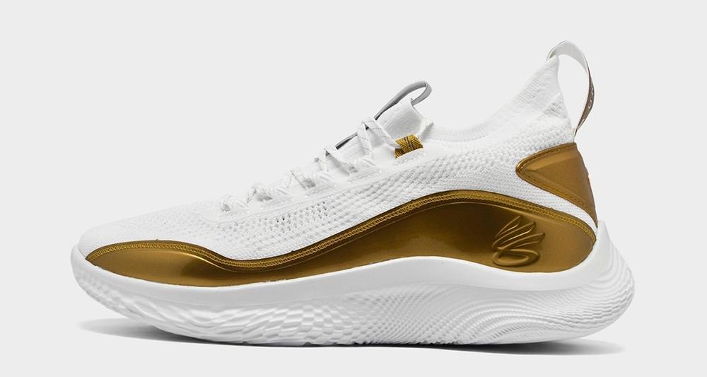 Under Armour Curry 8 White/Gold Release 