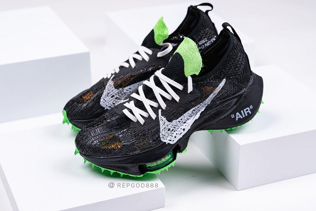 OFF-WHITE x Nike Air Zoom Tempo NEXT% Black/Green Release | Nice Kicks