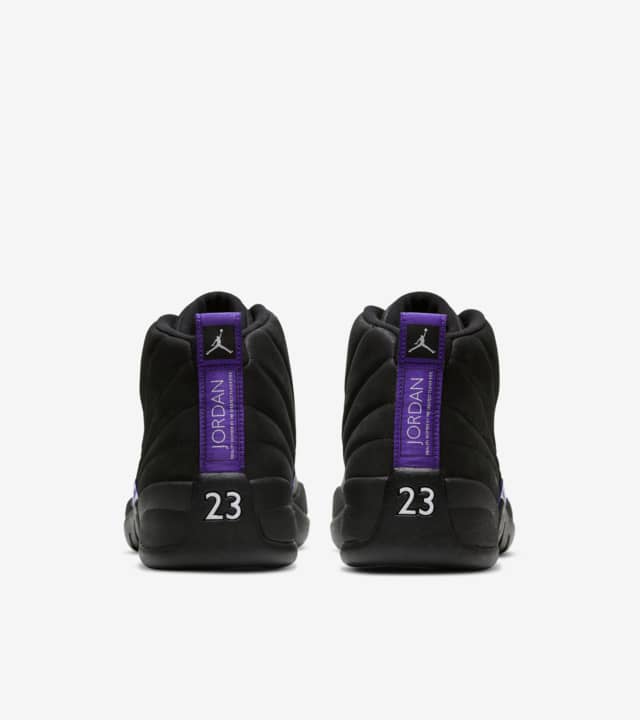 black and purple jordans 23