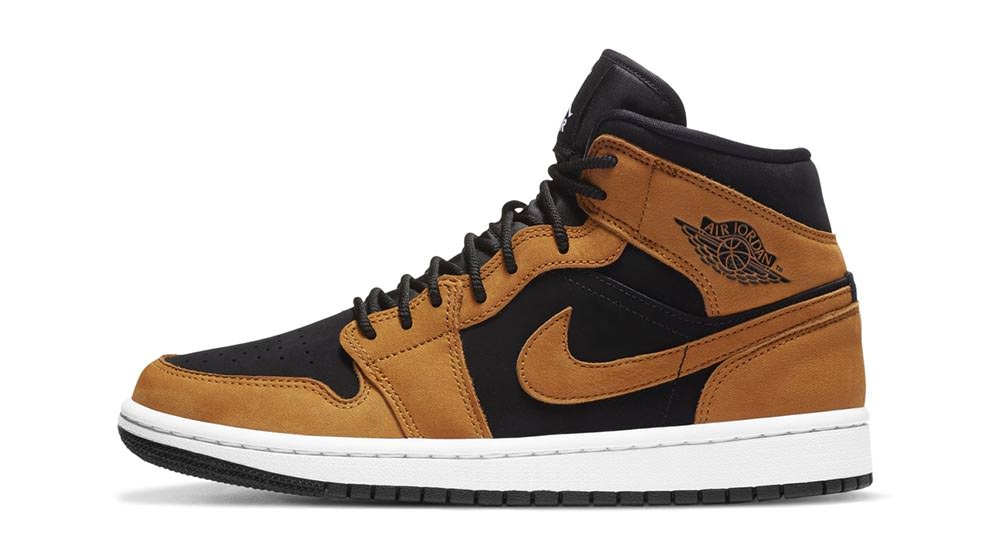 air jordan 1 mid wheat black